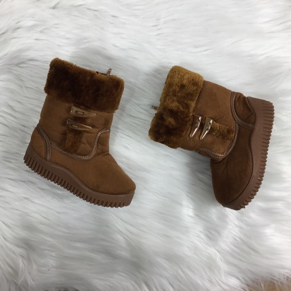 Other - KIDS:  Faux Suede Winter Boot Chestnut